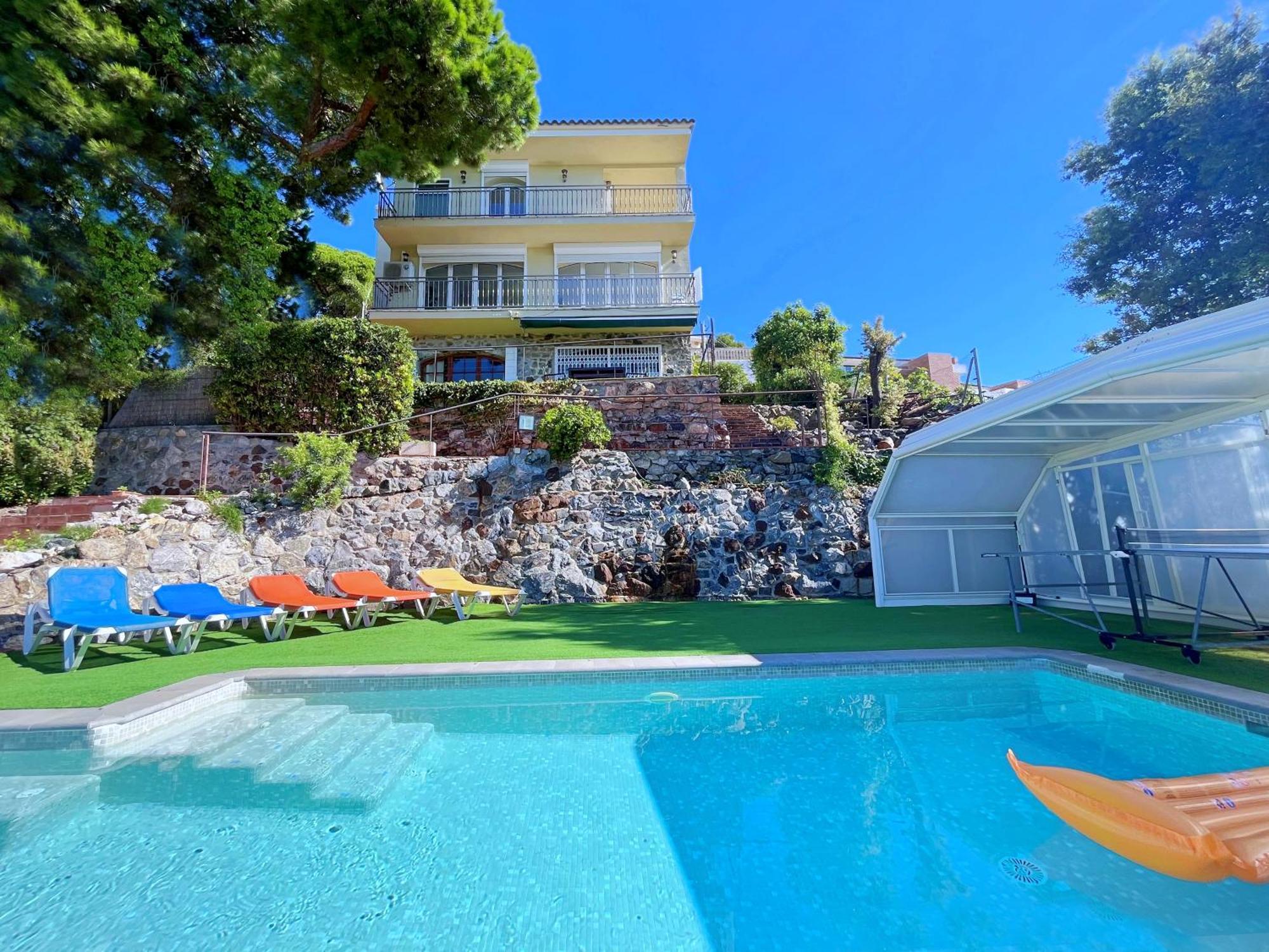 Villa Con Piscina Privada Climatizada 29ºc Santa Susanna Extérieur photo